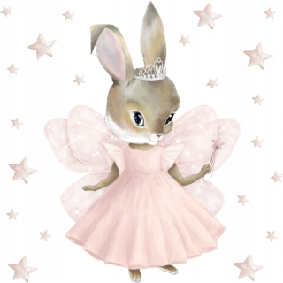 Detské samolepky na stenu - Pastelové Bunny Wall rozprávkové samolepky