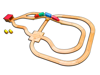 Dráha pre deti, stavebnica - Pendolino Limited vlak 50el zapadá do Bigjigs