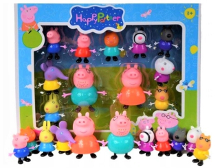 Rozprávková postavička - Peppa a kamaráti 11 figúrky veľké prasa set