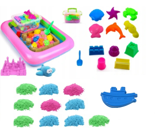 Kinetický piesok - Kinetic Sand 10kg SOCKOLINE Select 7xKolor