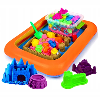 Kinetický piesok - Kinetické farby piesok 2 kg formy + kúpalisko