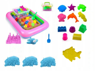 Kinetický piesok - Kinetic Sand 3kg forma kúpalisko 20 el. 7 color