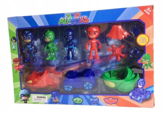 Rozprávková postavička - Pidżamersi 4ks postava + 3 vozidlá add-ons pjmasks