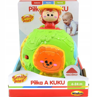 Hračky pre rozvoj lezenia - Loptička a Kuku Shoulder Shoulder Sicks Smile