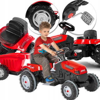 Detský traktor Pilsan Black, Red