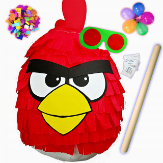 PINIATA ANGRY BIRDS RED + 5 GRATIS PINATA NARODENINY