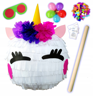 Piny Floral Unicorn + 5 add-ons Pinata 85cm