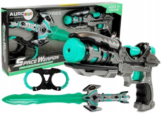 Svetelný meč - Laserové pištole set s kozmickým mečom