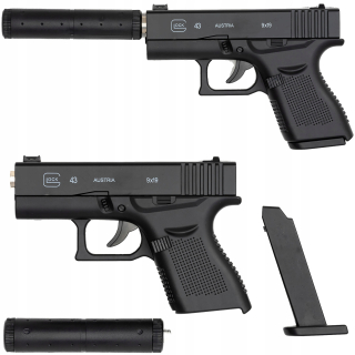 KOVOVÁ ZBRAŇ S BB GLOCK ASG IMITÁCIA ZBRANE S REPLIKOU 6MM BB loptičiek