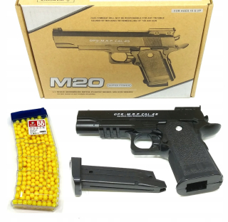 Pištoľ pre deti - Zbraň na kovových loptičkách Colt ops M20 + Balls 800