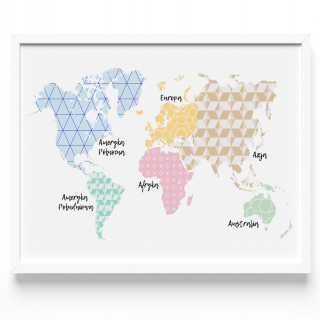 Obraz do detskej izby - VZDELÁVACÍ PLAKÁT mapové plagáty OBSAH BOX A3