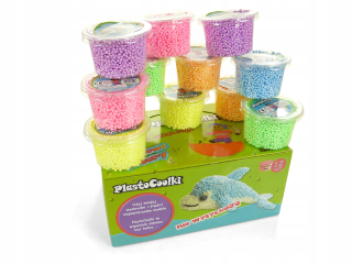 Modelovacia pena - Neon plastocools 12ks x 150 ml v pohároch