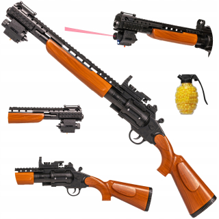 REVOLVER NA PLASTOVÉ GULIČKY PIŠTOĽOVÁ PUŠKA S LASEROVOU IMITÁCIOU ZBRANE