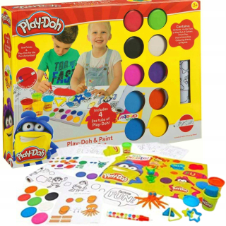 Play-Doh cesto farba laku set + mat
