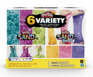 Kinetický piesok - Play-Doh piesok Sand Syrena Farby 6-Pak F0103
