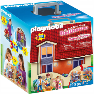 Stavebnica - PLAYMOBIL 5167 Prenosný domček pre bábiky + adresár