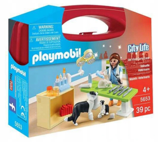 Stavebnica - PLAYMOBIL 5653 Kufor Vet Doggy Clinic