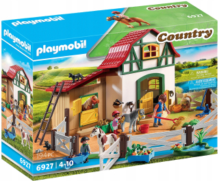 Stavebnica, slamky - PlayMobil Horse Riding Lessons s konskými boxami 70995