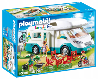 Stavebnica - PLAYMOBIL 70088 Family Auto Camping - Kamper