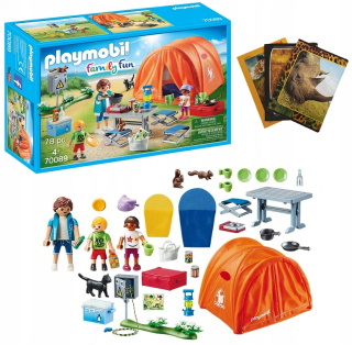 Stavebnica - Playmobil 70089 Rodina v autokempe