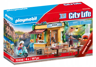 Stavebnica - Playmobil 70336 Pizzeria s podsvieteným záhradou