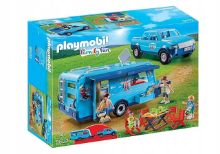 Stavebnica - PLAYMOBIL 9502 GREAT CAMPER PICKUP s prívesom