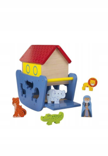 Dráha pre deti, stavebnica - Playitive Junior Drevená Ark Noego 11el Toy