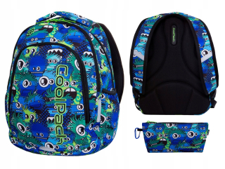 Školský batoh - Coolpack Prime Wigly Eyes Blue Batoh + taška