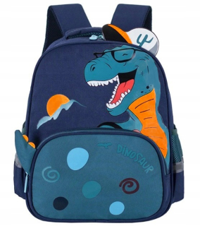 Predškolský detský batoh modrý dinosaurus