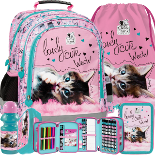 Školský batoh - Backpack School Kitty Set 5L. Mačky s mačiatkom