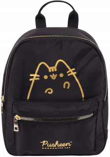Jednokomorový školský batoh Pusheen St. Majewski čierna, Odtiene žltej a zlatej 8 l