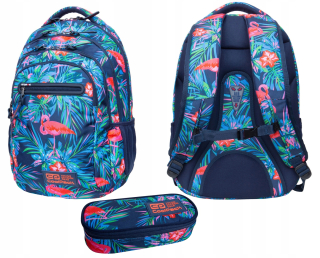 Školský batoh - Coolpack Flamingo mládežnícky batoh + vrecko