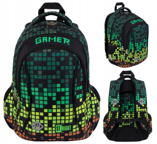 Školský batoh - Backpack St.right BP26 Pixel Gamer Majewski 20L