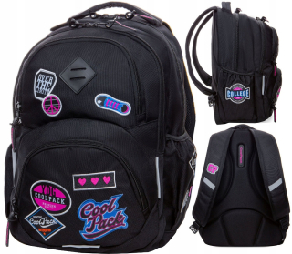 Školský batoh - Dart 27L B19056 Dievčatá Black Badges School Batoh