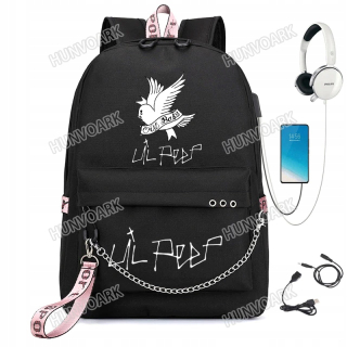 Školský batoh - Lil peep USB školský batoh