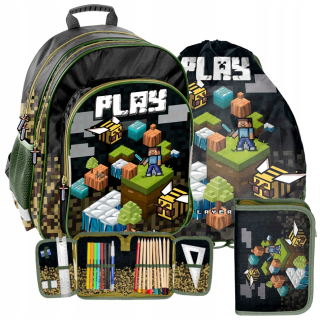 Školský batoh - ŠKOLSKÝ BATOH PASO GAMING PLAY 3-DIELNY SET