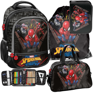 Školský batoh - Paso Spiderman School Backpack - Mega Set !!!