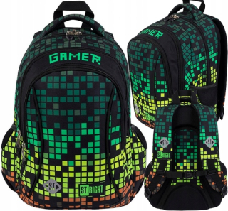 Školský batoh - Školský batoh St.right BP-26 Pixel Gamer Pixels