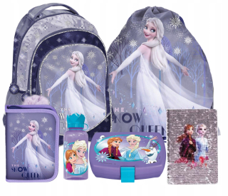 Školský batoh - SET ŠKOLSKÝ BATOH FROZEN FROZEN 6v1