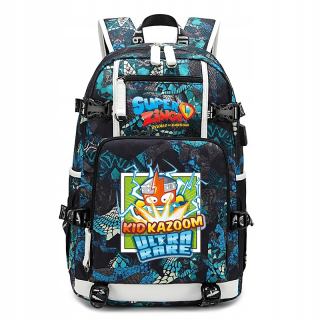 Backpack School Bag Super Zings USB Kid Kazoom Nové