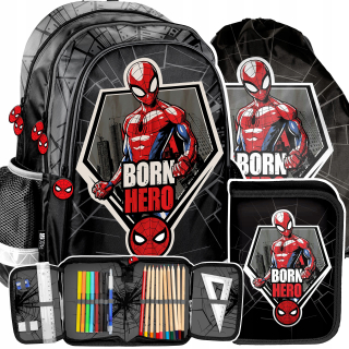 Školský batoh - Backpack School School Bag Pochant Set Marvel Set