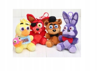 Bábika -  Fnaf plyšový set 4 ks Freddy Fox Bonnie 14cm