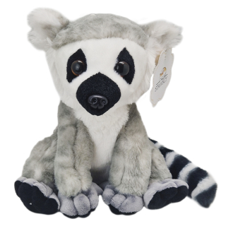 Plyšový lemur maskot opičí plyšová opica 16,5 cm