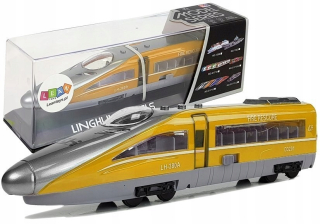 Dráha pre deti, stavebnica - Pendolino sa žltým tulver so zvukom