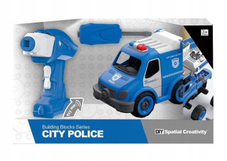 Stavebnica pre deti -  Polícia vozidla na krútenie r / c vzdialene kontrolované