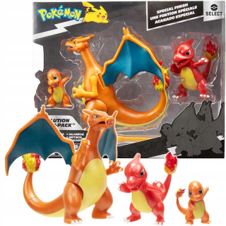 POKEMON 3 Figurki Charmander Charmeleon Charizard