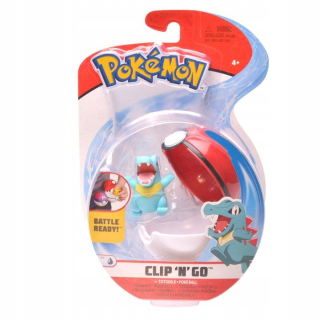 Rozprávková postavička - Pokemon figúrka - totodile + pokeball