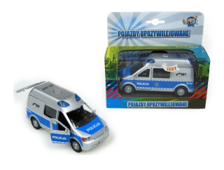 Polícajné autíčko - Police Van Autorádio Metal Light Sound 14s
