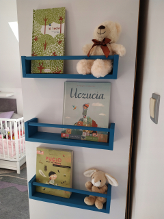 Polica do detskej izby - Scandinavian polica na knihy pre na canyle 50cm miestnosti