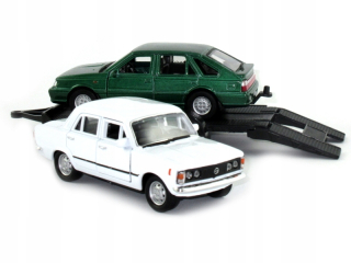 Autíčko pre deti - Polonez + FIAT 125P + LAWETA Welly 1:34